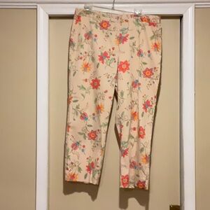 j.h. Collectibles stretch flat front floral pant